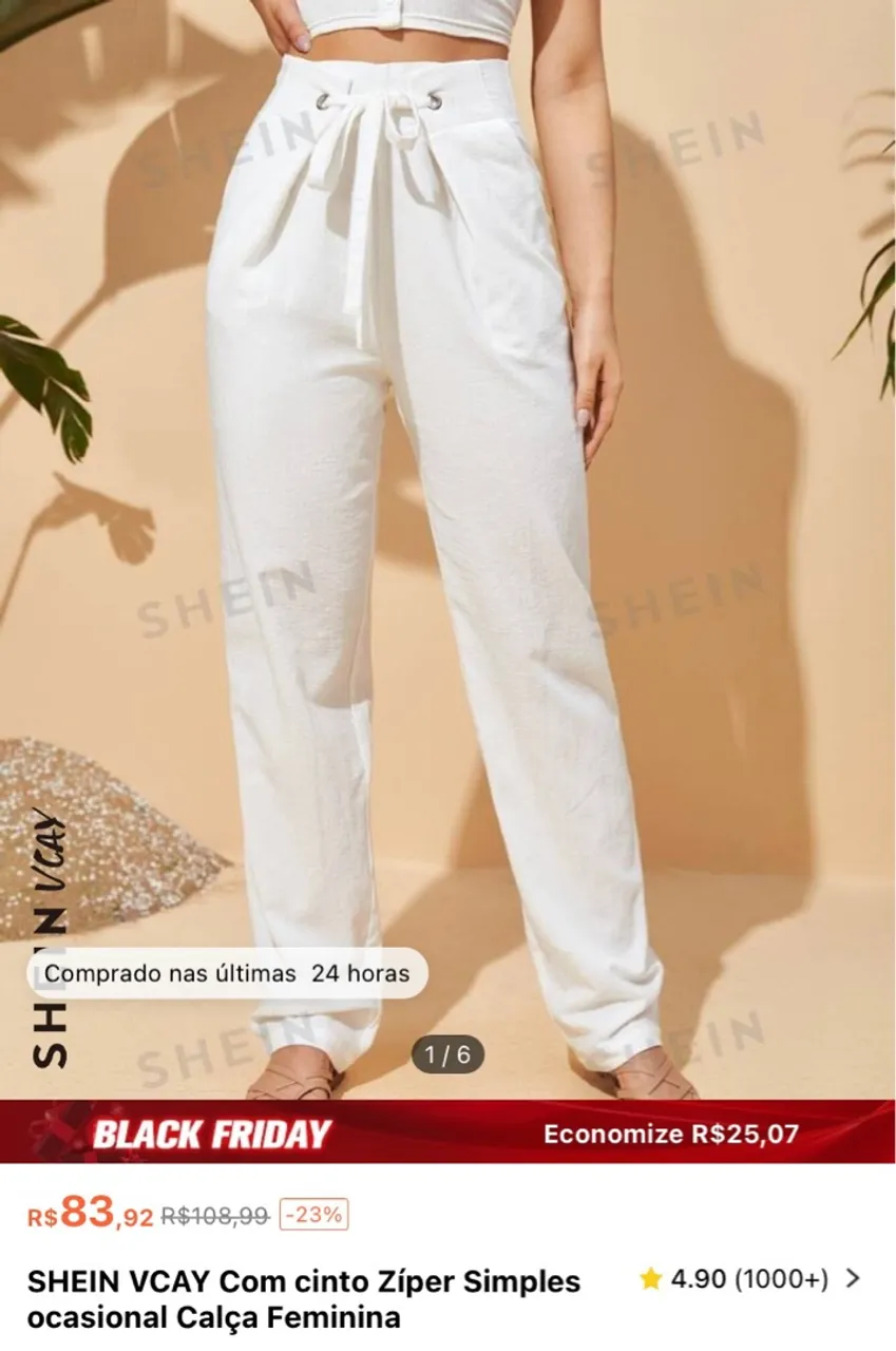 Calça Feminina SHEIN com Zíper