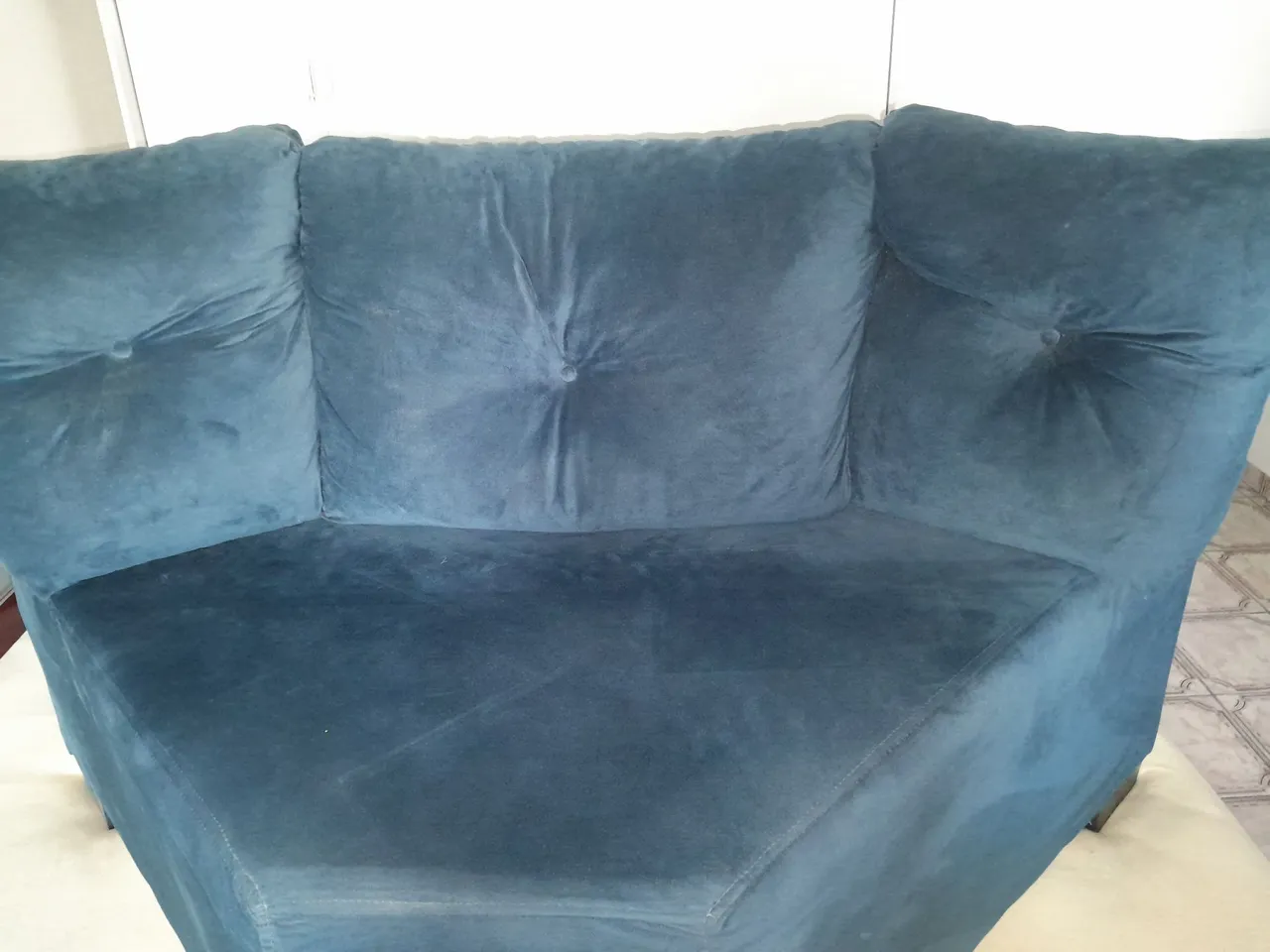 Poltrona de Canto Azul Confortável