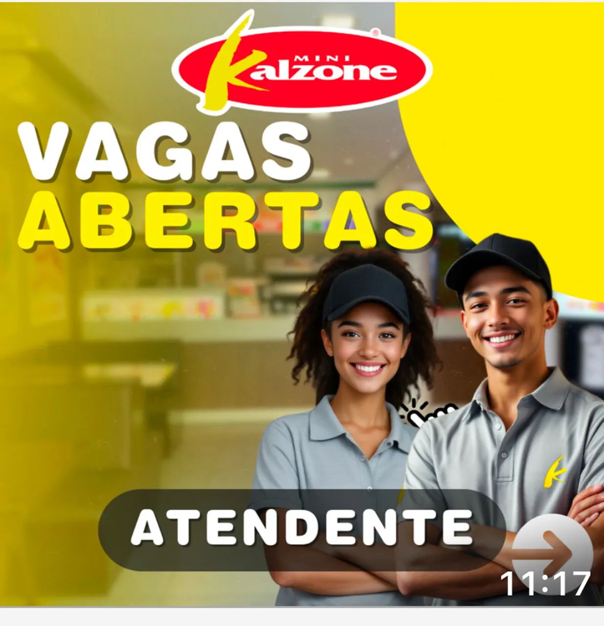 Atendente para Mini Kalzone 