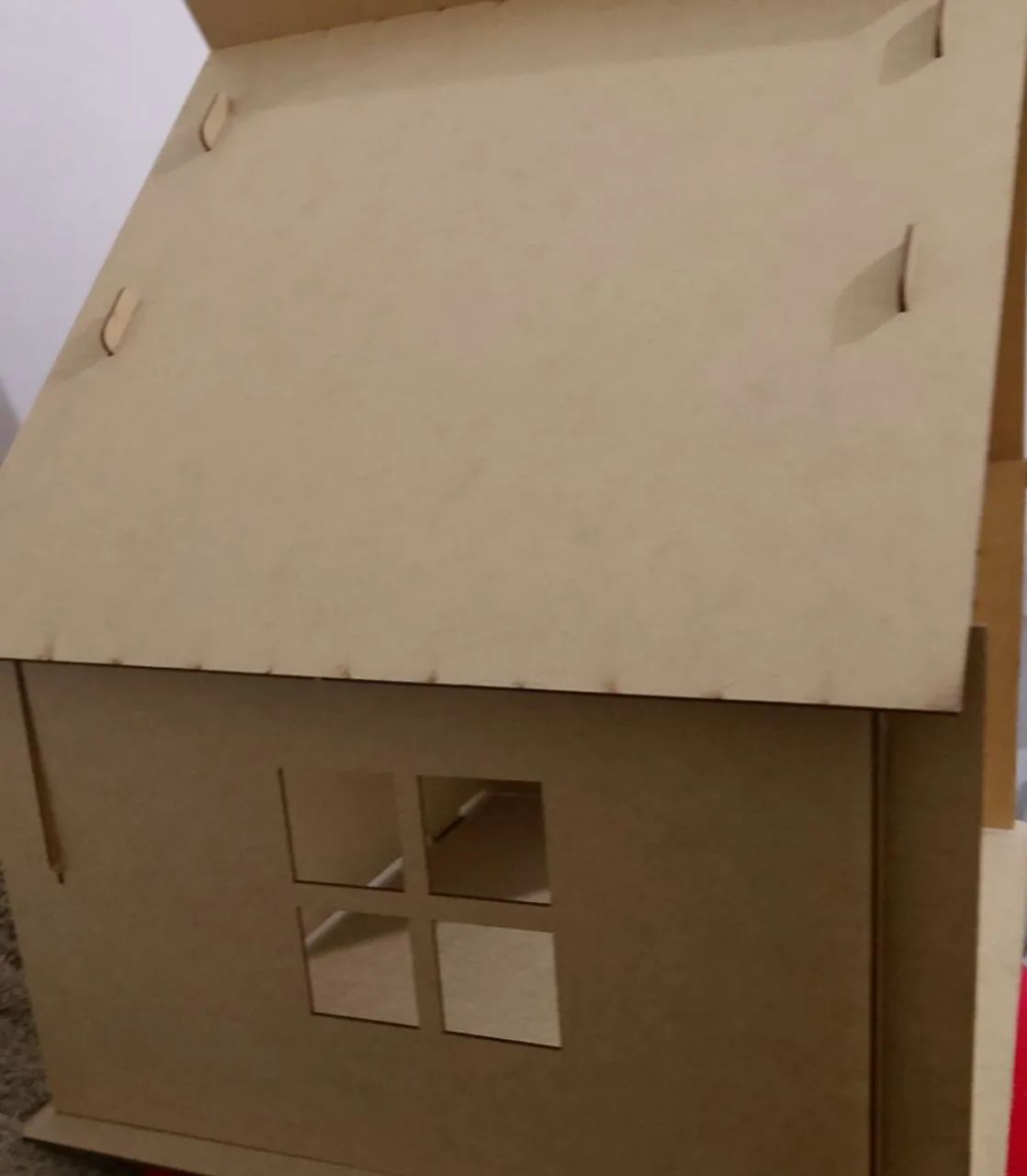 Casinha Casa Cama Em Mdf Cru P/ Pets Cachorros Gatos Montável Fácil - Foto 3