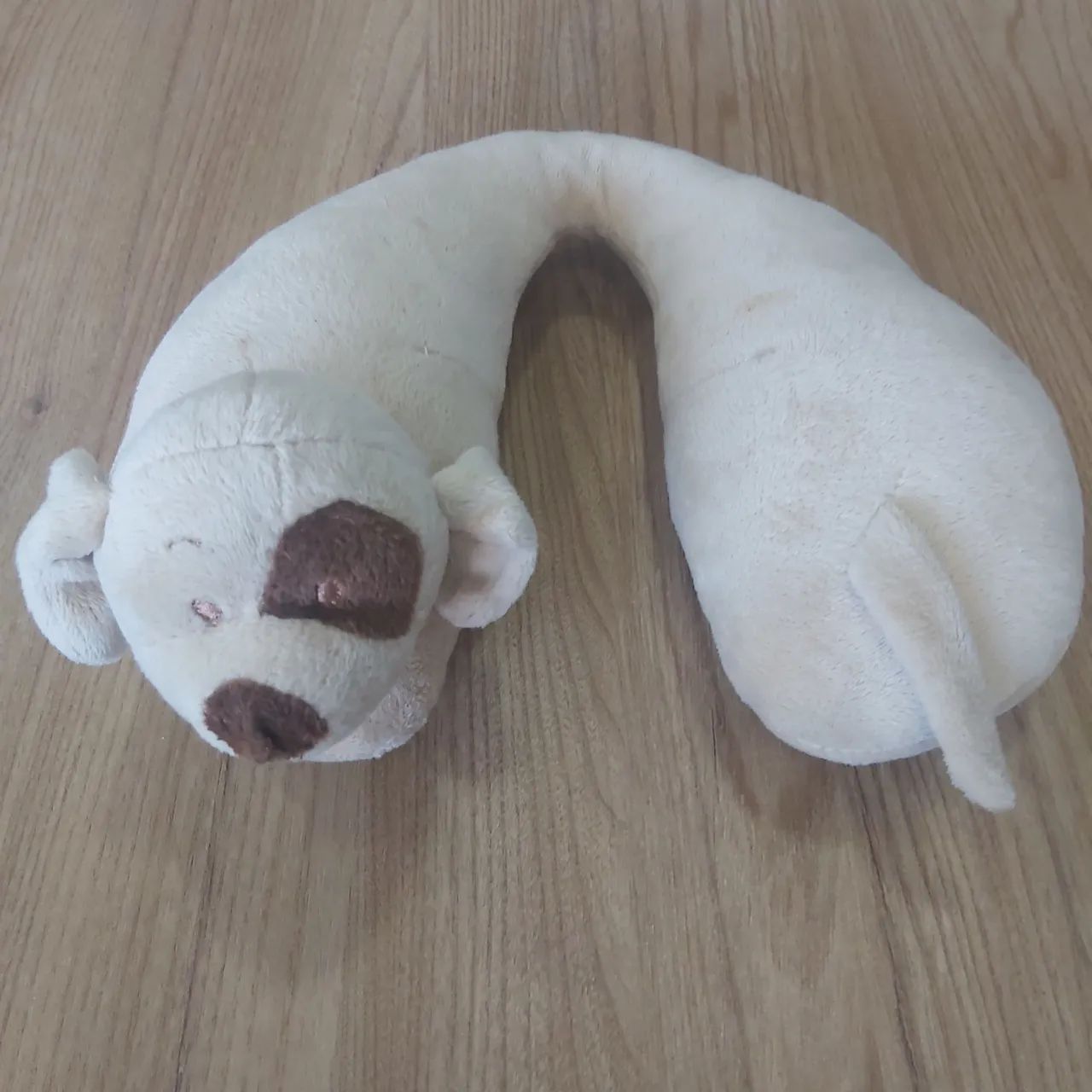 Travesseiro Protetor de pescoço infantil Pelúcia  formato de cachorro