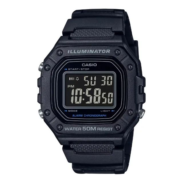 Relógio digital pulso Casio W-218H-1BV - Preto 