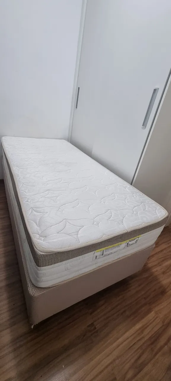 Cama box solteiro 1,88 m x 88 cm x 27 cm