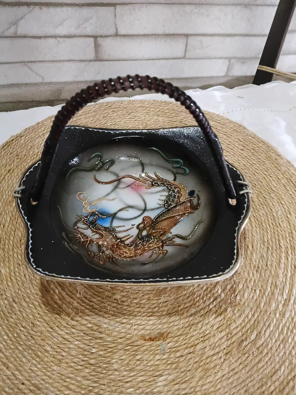 Cesto Decorativo japonês com Dragão - Foto 2