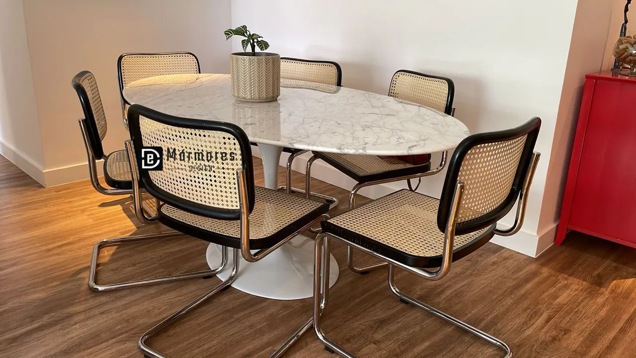 Mesa saarinen mármore carrara  - Foto 3