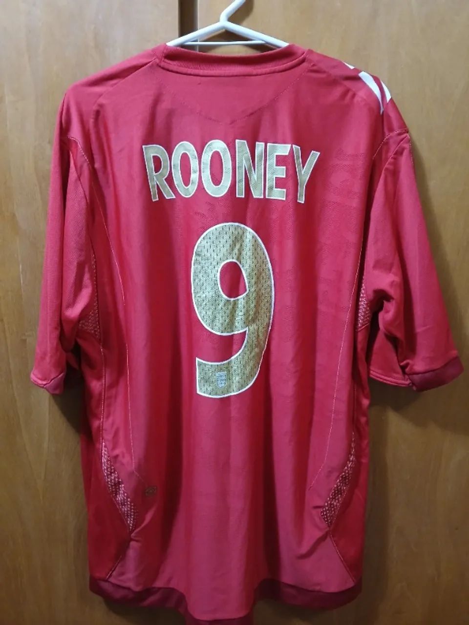 Camisa II da Seleção da Inglaterra 2007/08 Wayne Rooney - Foto 3