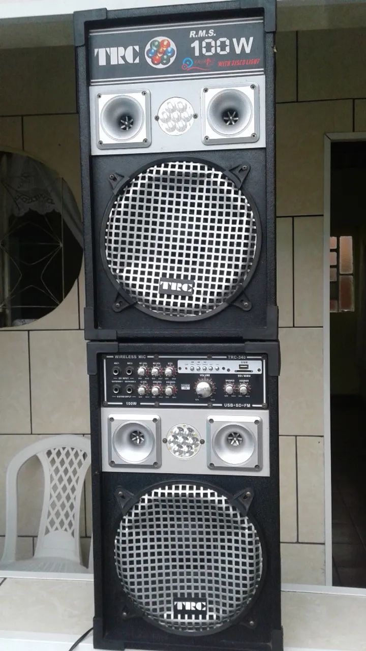 vendo par de  caixas amplificada .tudo funcionando - Foto 2