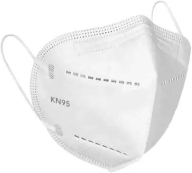 Kit 100 Máscaras Brancas c/ 5 Camadas Kn95 Proteção Respiratória clipe nasal Pff2 N95 
