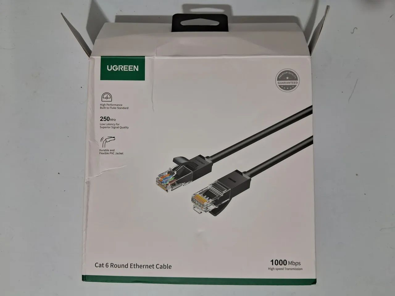 Cabo Ethernet UGREEN Cat 6 Round 1000Mbps 15 Metros