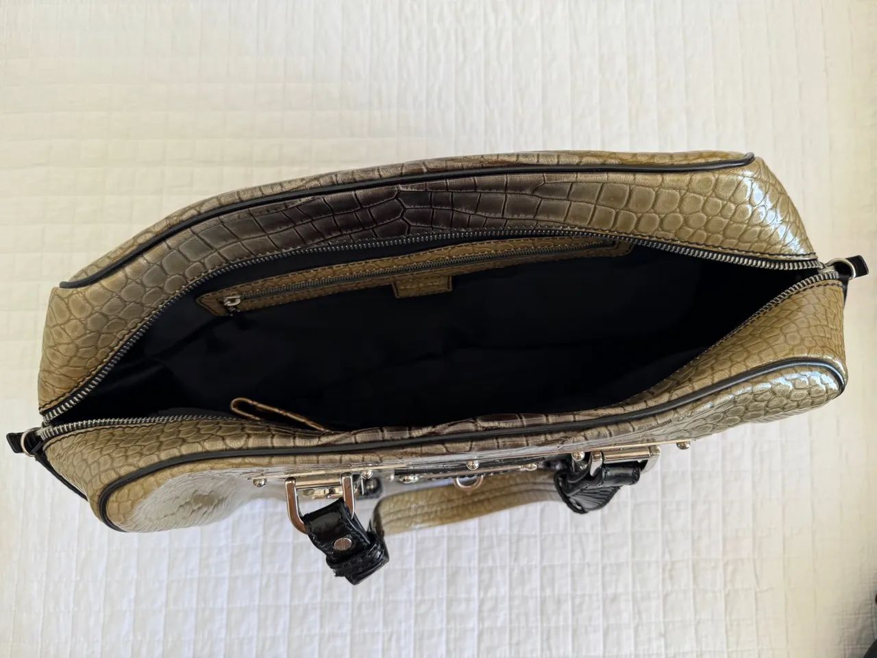 Bolsa VERSACE couro de crocodilo  - Foto 3