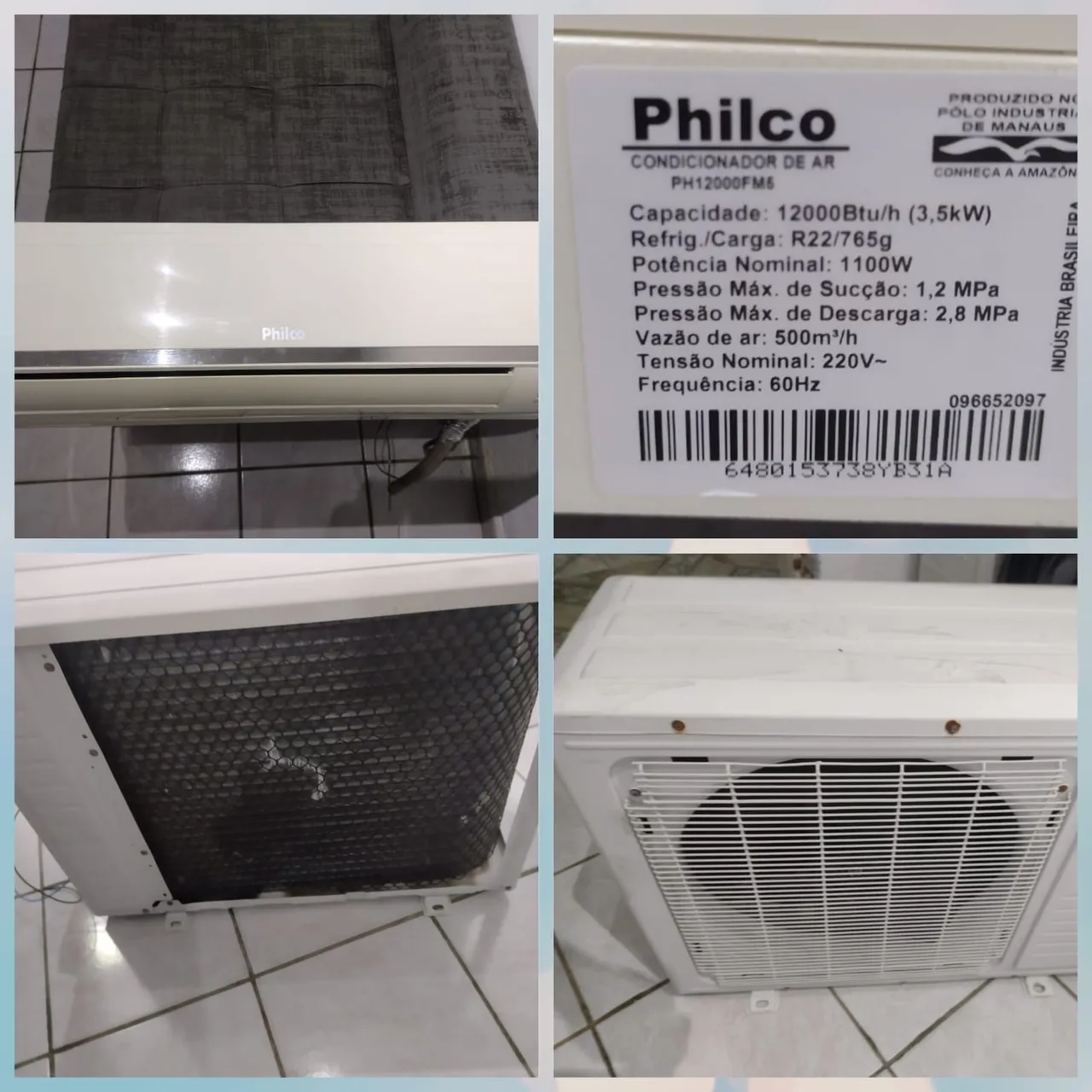 Ar Condicionado Philco 12000 BTUs