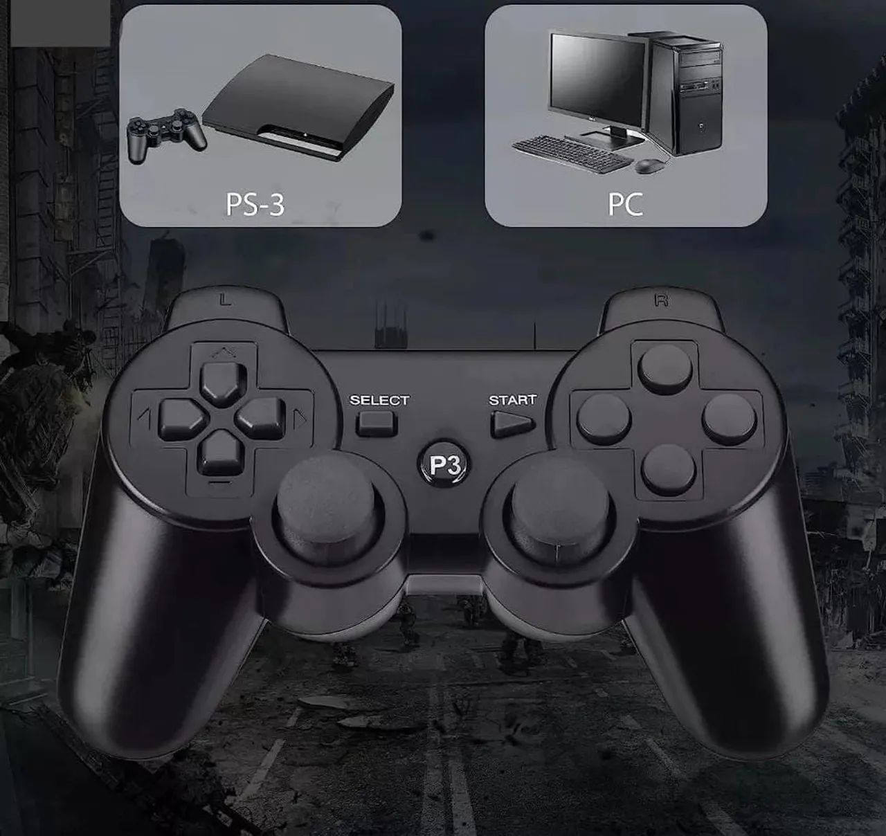 Controle PS3 DualShock 3 Preto - Foto 2