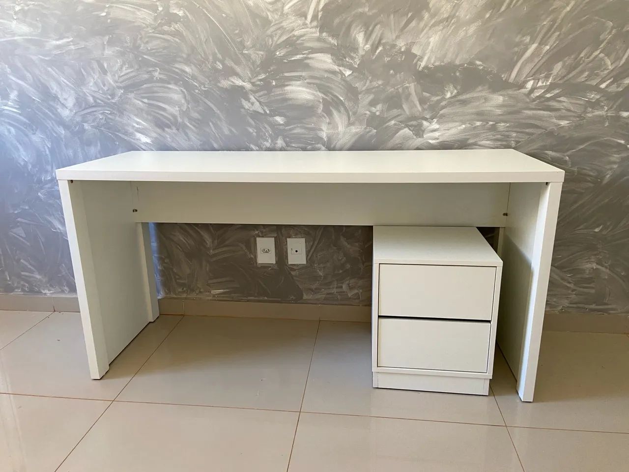MESA DE ESCRITÓRIO 1,50m COM GAVETEIRO 2 GAVETAS 100% MDF