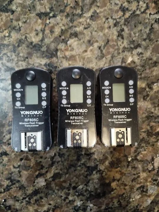 3 Unidades YONGNUO RF605C - Ativador de Flash Wireless - Foto 2