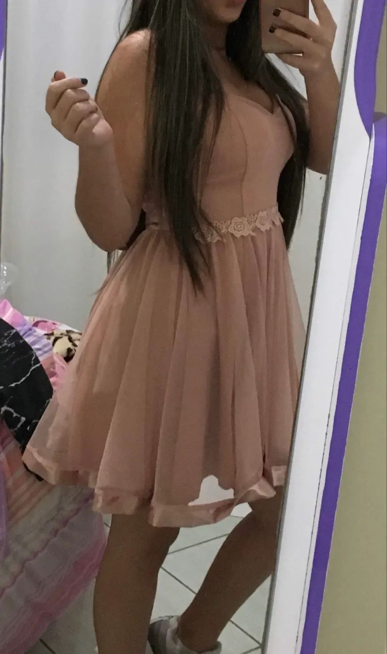 Vestido Curto Rosé - Usado 1x  - Foto 4