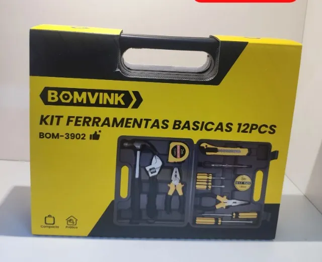 Maleta de Ferramentas Bomder 12 peças BOM-3902