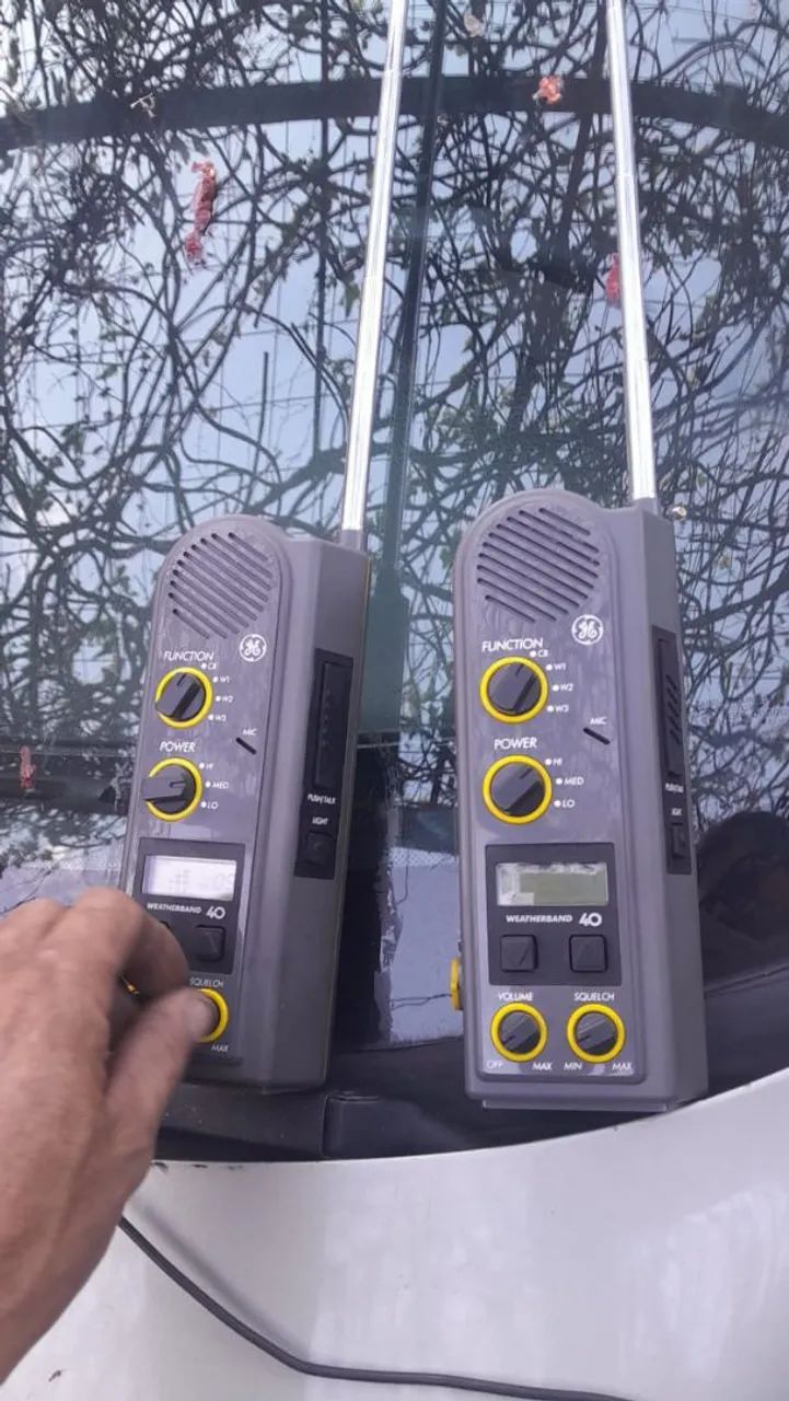 Par de HT GE zerados com caixa 11 metros faixa do cidadão rádio PX portátil 