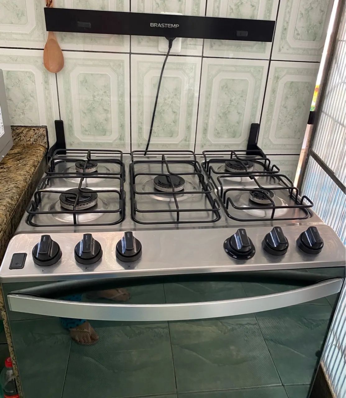 Fogão Brastemp 5 Bocas com Forno - Inox - Foto 2