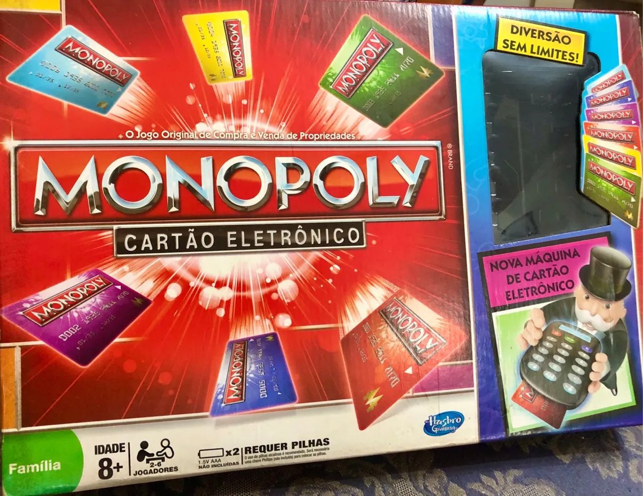 Jogo de Tabuleiro Monopoly Cartão Eletrônico