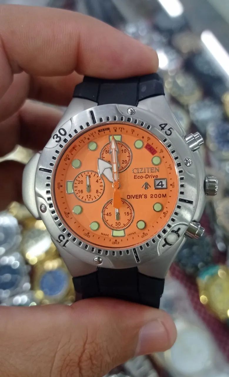 Relógio Citizen Eco-Drive Aqualand Premium incrivel Japonês 100