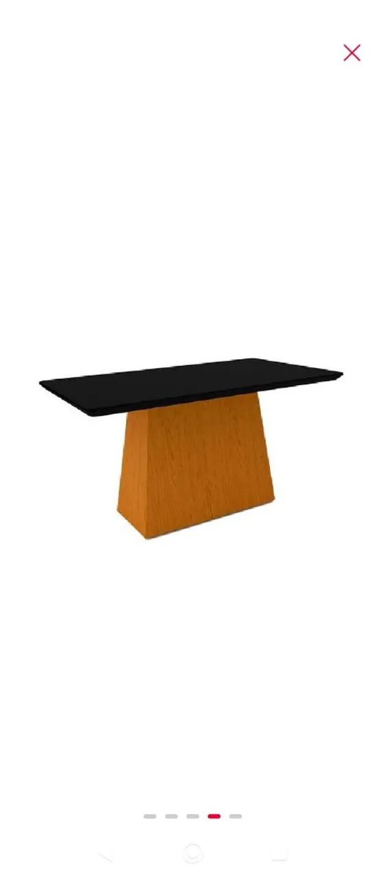 Mesa com seis cadeiras de veludo mesa de vidro  BAIXEI O PREÇO!! - Foto 2