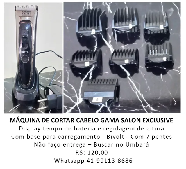 Máquina De Cortar Cabelo Gama GC830 Salon Exclusive Bivolt