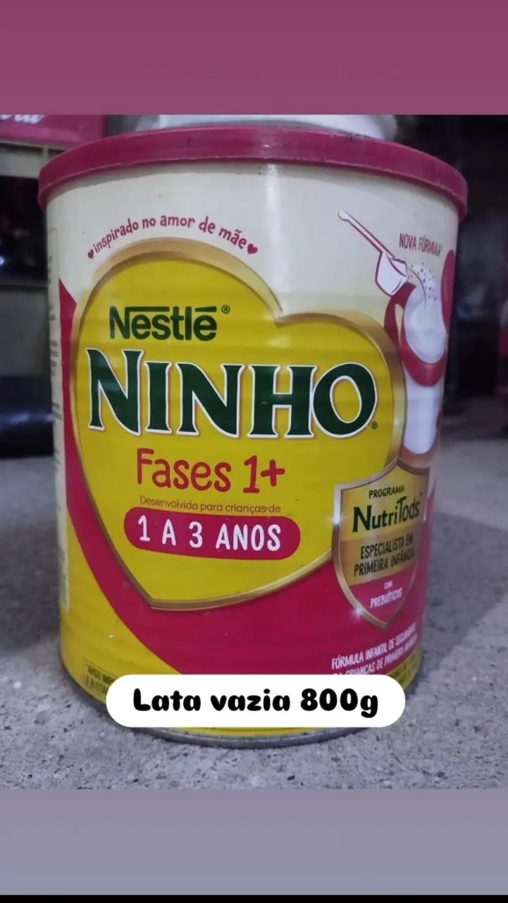 Lata de leite Ninho vazia - 800g
