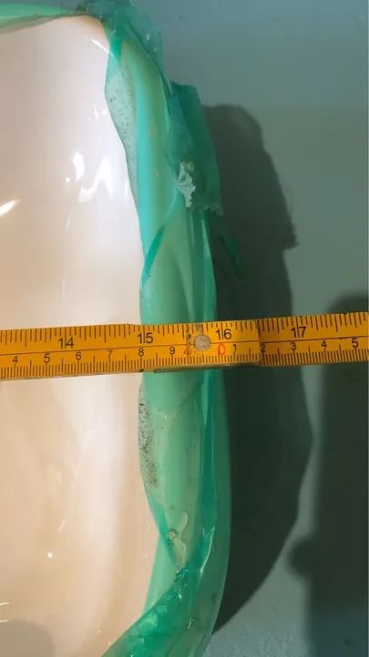 Cuba para Banheiro de Apoio Louça Retangular Branca 41x31cm Cannes Sensea - Foto 3