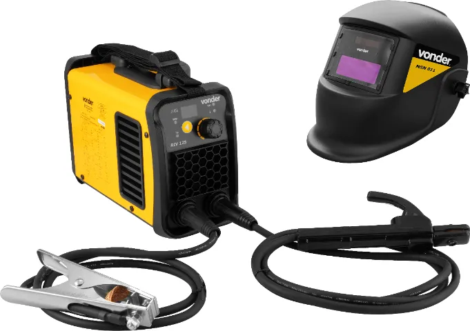 Inversor para solda com eletrodo e TIG, 120 A, IM 125, com máscara de escurecimento