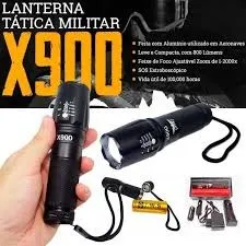 Lanterna Militar Profissional X900 Led Recarregável