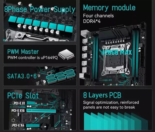 Placa mãe MACHINIST X99 B9 CHIPSET C612 - Foto 4