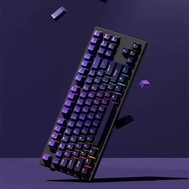Teclas Gradiente Roxas Pbt Double Shot Para Teclados Mecânicos - Foto 3