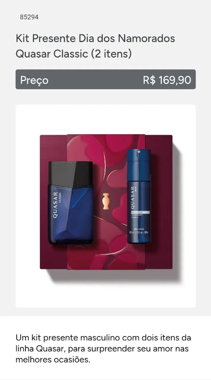 Kit Quasar Classic - Perfume e Desodorante - Foto 4