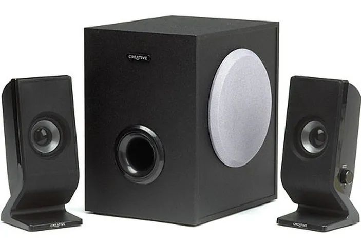 Cx. de som 2.1 para computador Creative com subwoofer