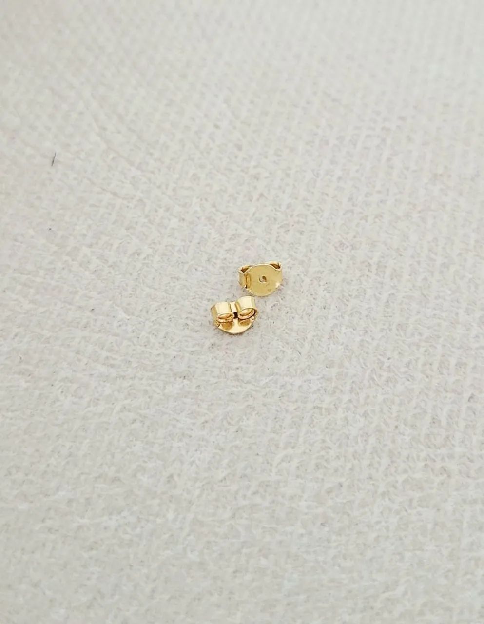 Fechos tipo Borboleta para brinco, Ouro 18k - Foto 2