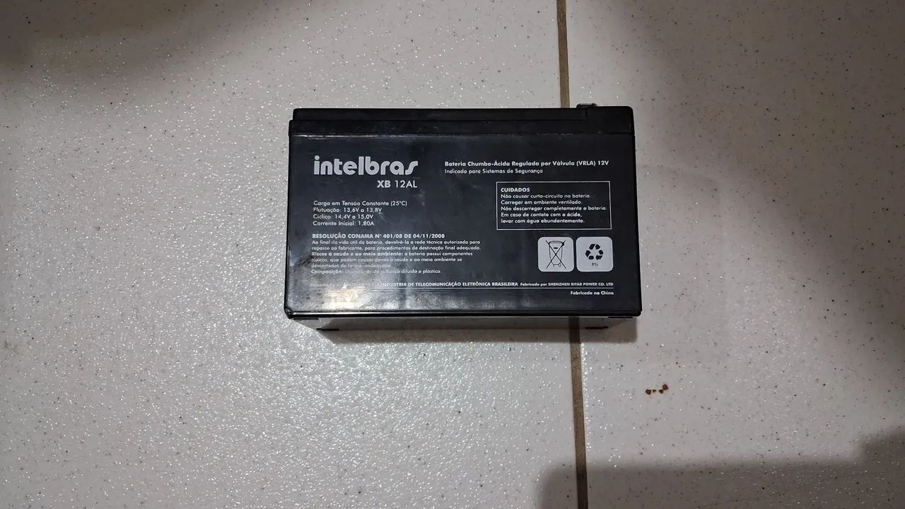 bateria chumbo-ácida da Intelbras, modelo XB 12AL - Foto 2
