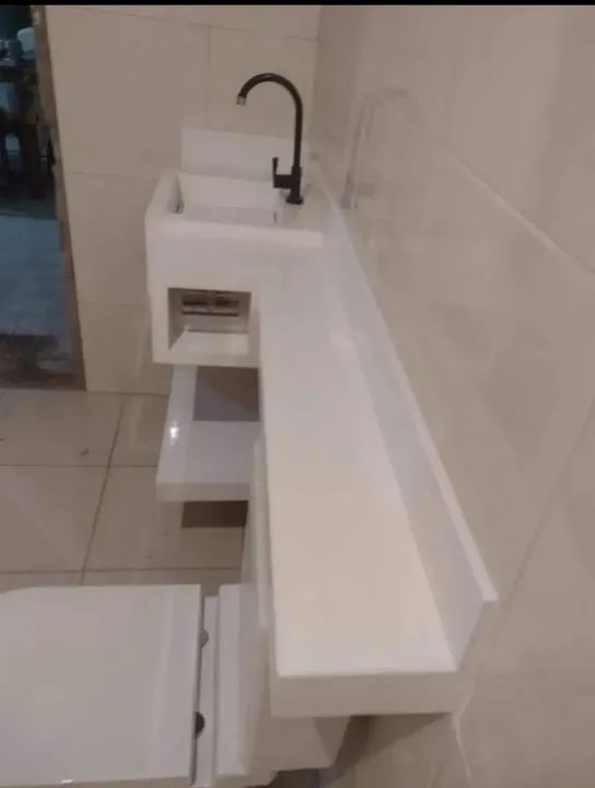 Pia e nicho de porcelanato  - Foto 3