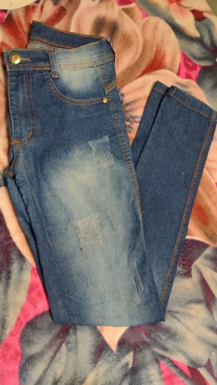 Vajrateja CalÃ§as Jeans Cintura Alta Plus Size Vajrateja Rice