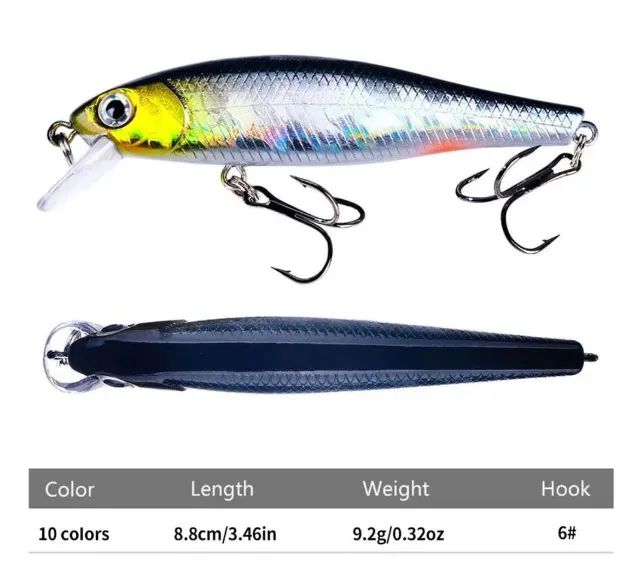 Isca Artificial Minnow Crank Wobbler - Precisão e Alto Desempenho  - Foto 2