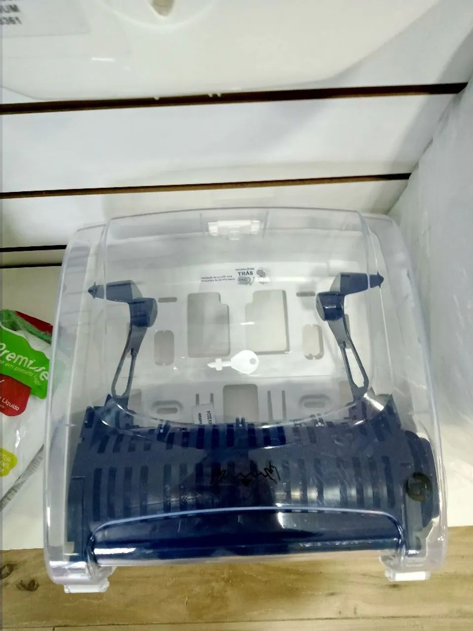 Toalheiro Dispensador Papel Toalha Bobina 200m Auto Corte Transparente Super Promoção  - Foto 3