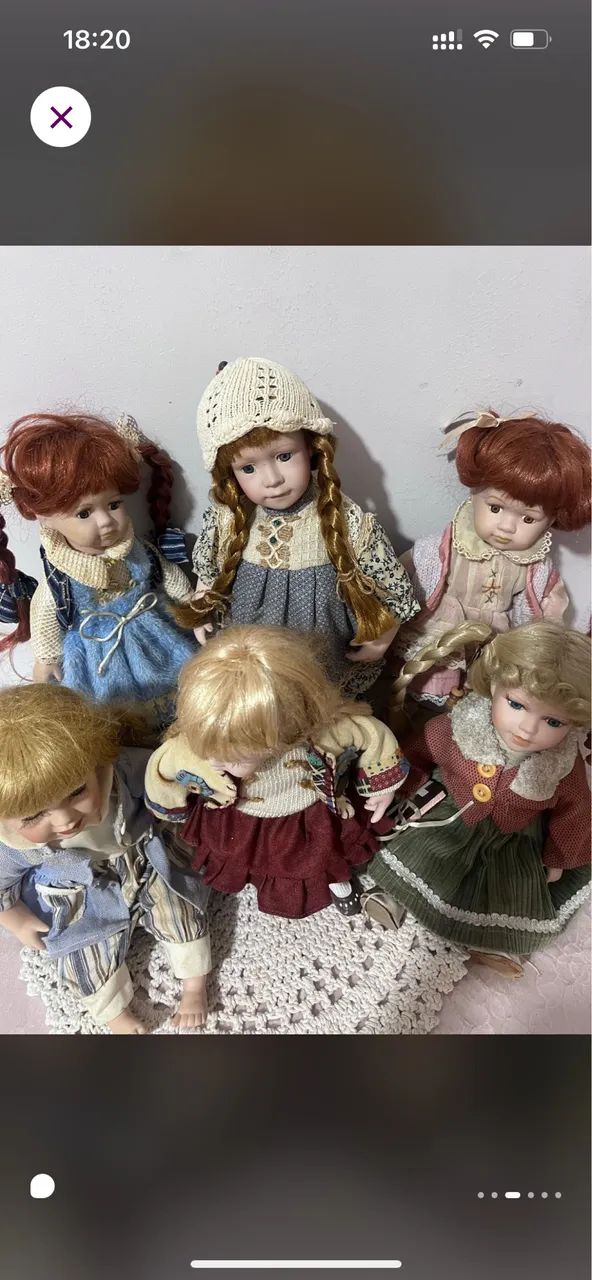 bonecas de porcelana.