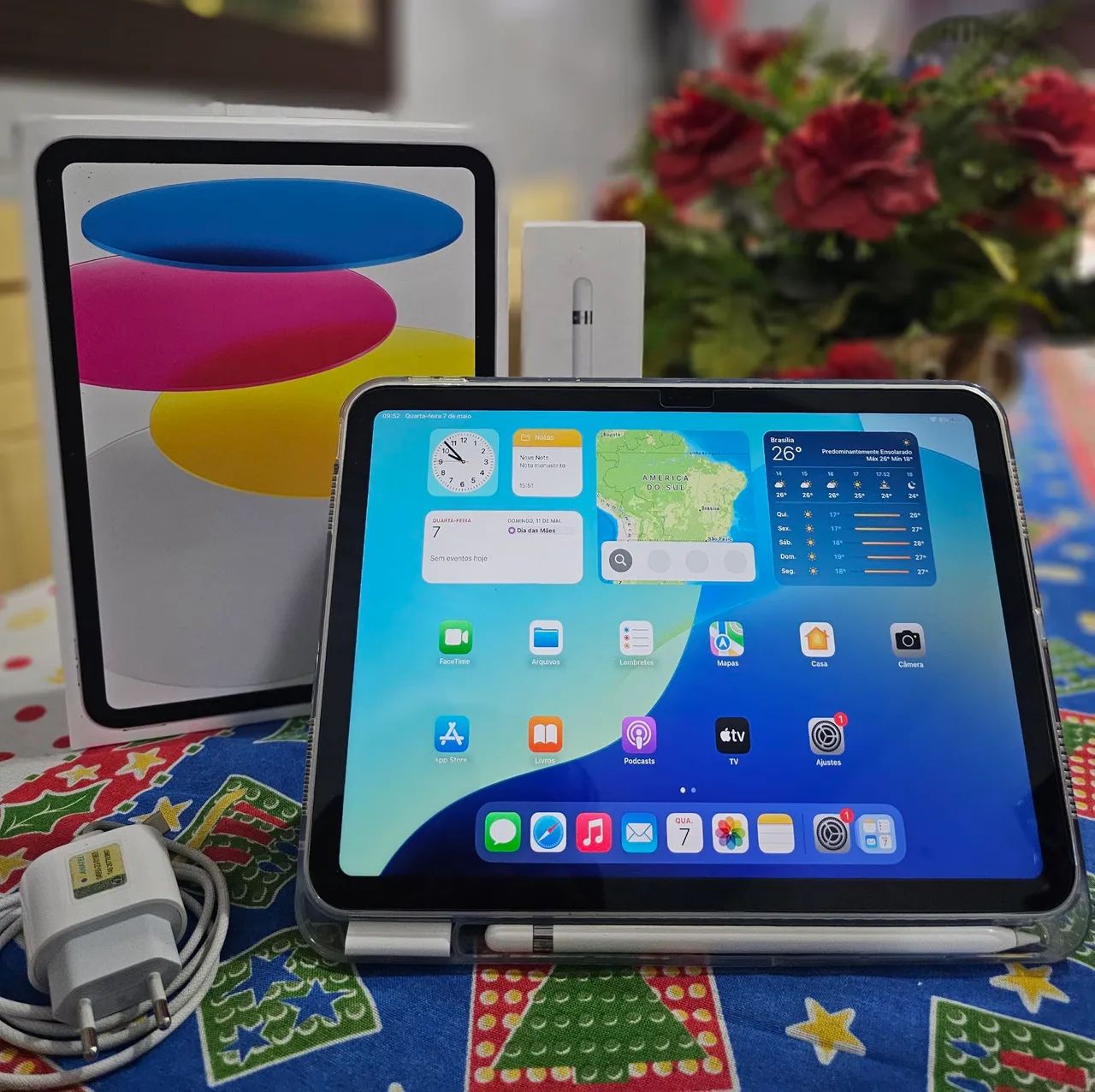 IPAD 10 64gb na garantia (7 meses) e Apple Pencil (1 geração)