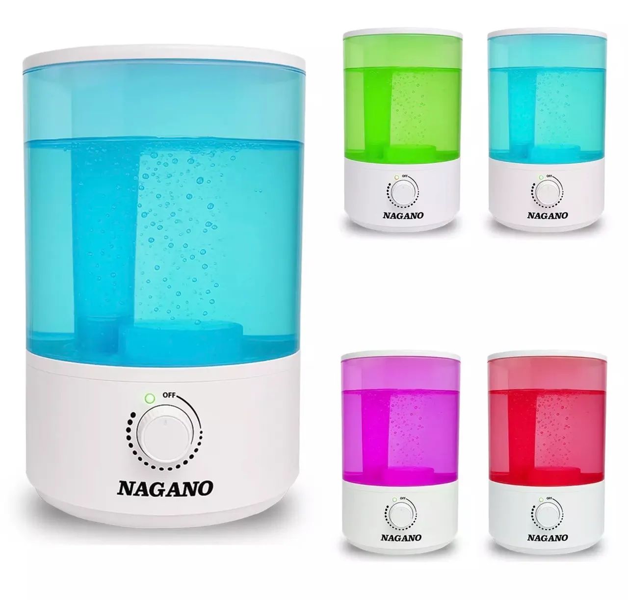 Umidificador de Ar Ultrassônico Silencioso 3L 22w Bivolt LED RGB Aromatizador - Nagano - Foto 4