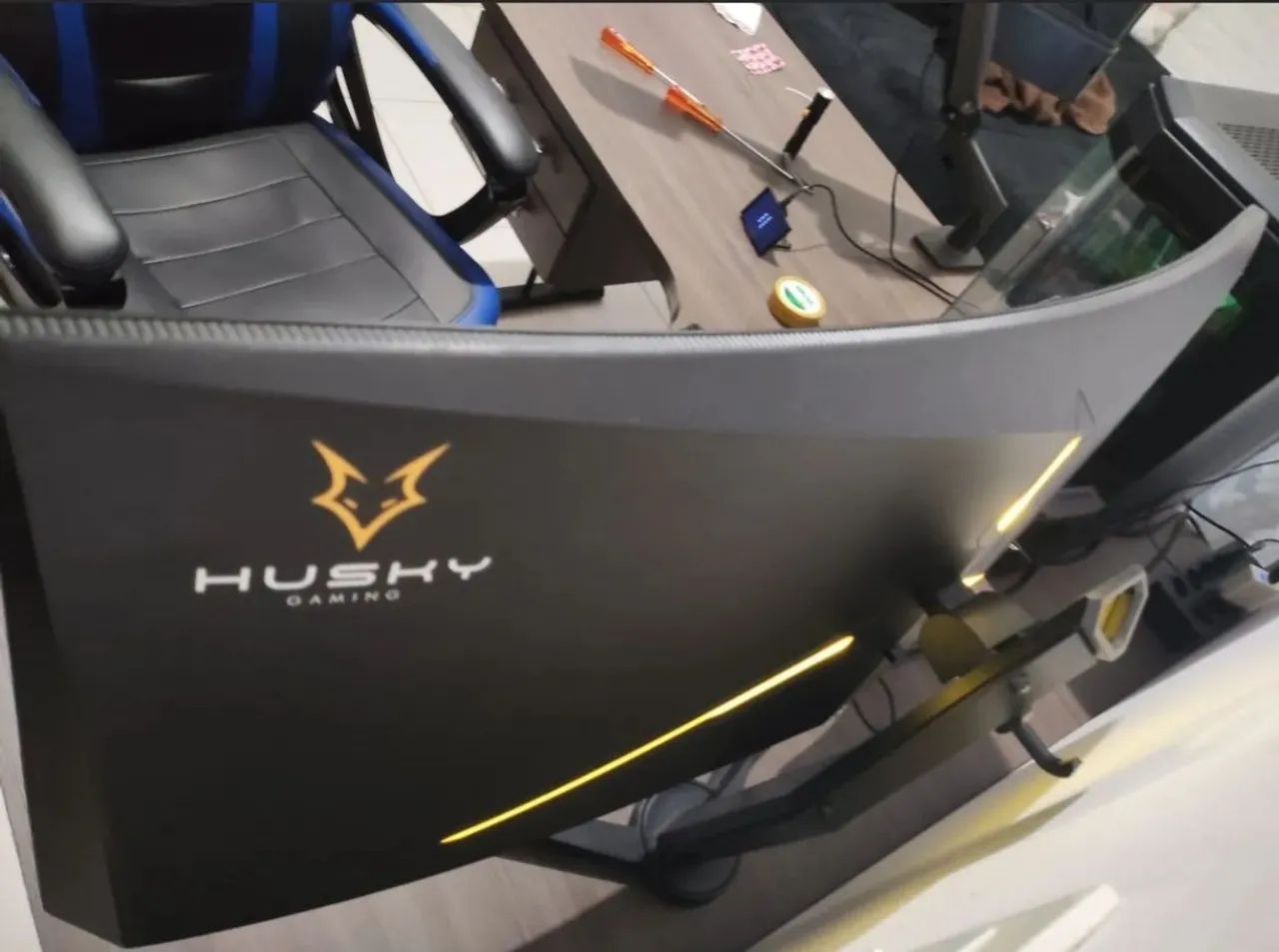 Monitor Husky Tempest 34" Curvo Ultrawide QHD 144Hz - Excelente Estado!