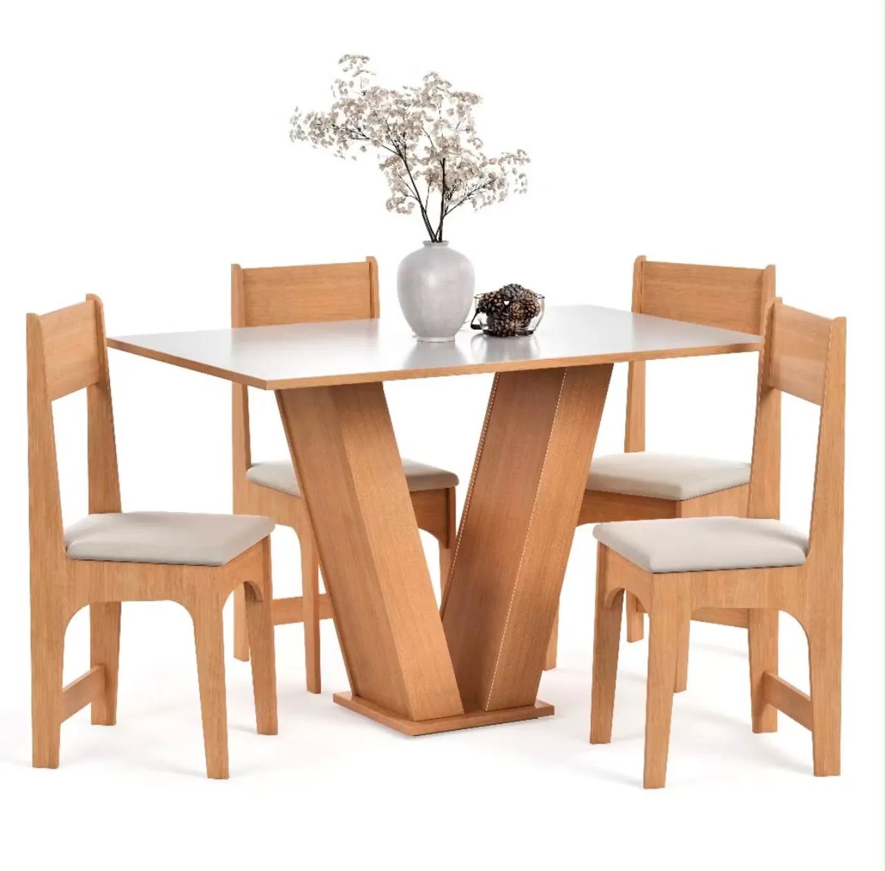 Mesa de jantar com quatro cadeiras 