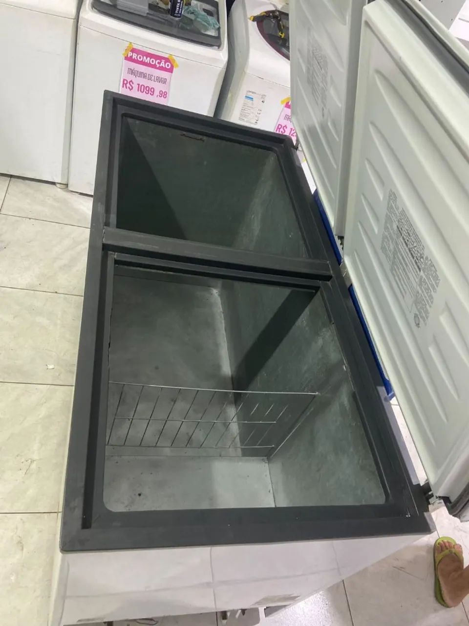 FREZER HORIZONTAL ESMALTEC 2 PONTAL500 LITROS   - Foto 3