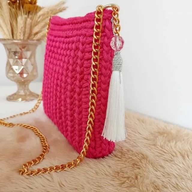 Bolsa Feminina Transversal Bolsa De Crochê - Foto 3