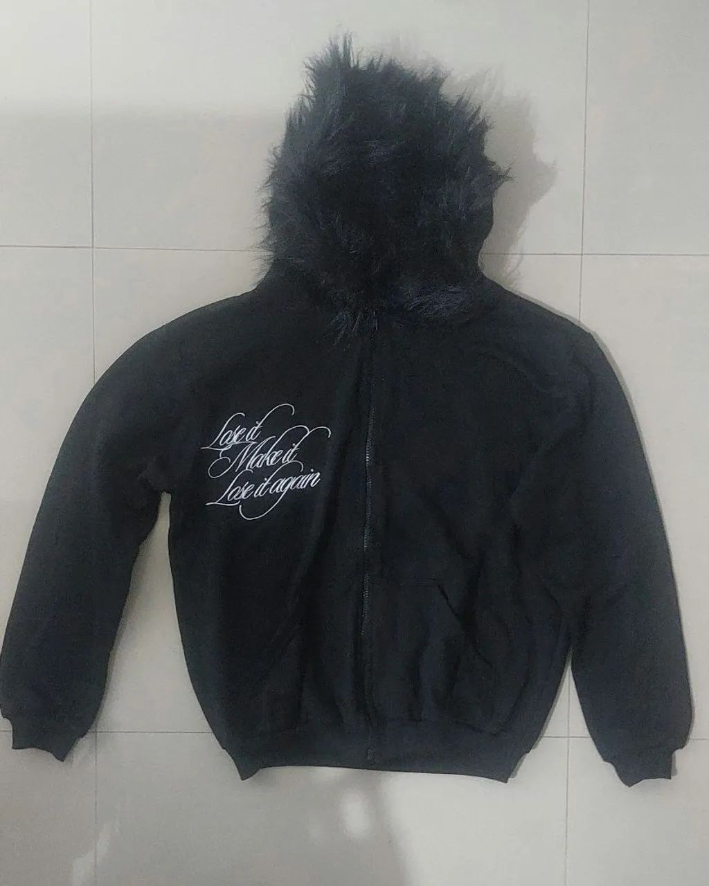 Moletom Infame Lose It Zip Up Preto - Foto 2