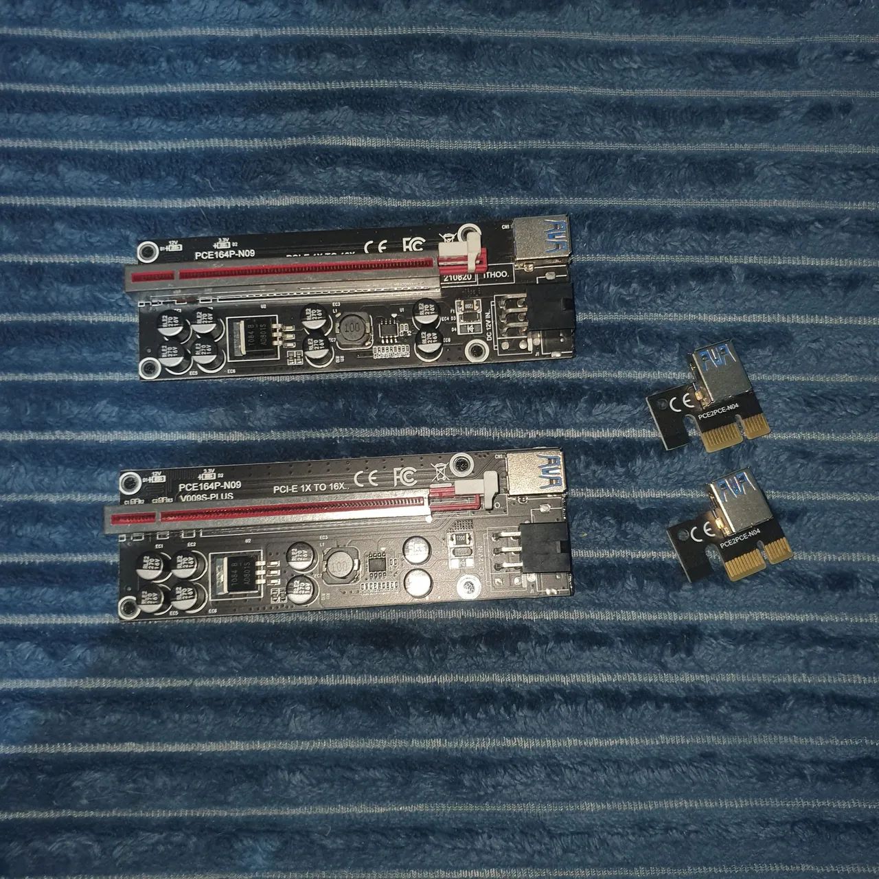  Lote com 2 Riser Card PCI-E x1 para PCI-E x16 VER009S - Foto 4
