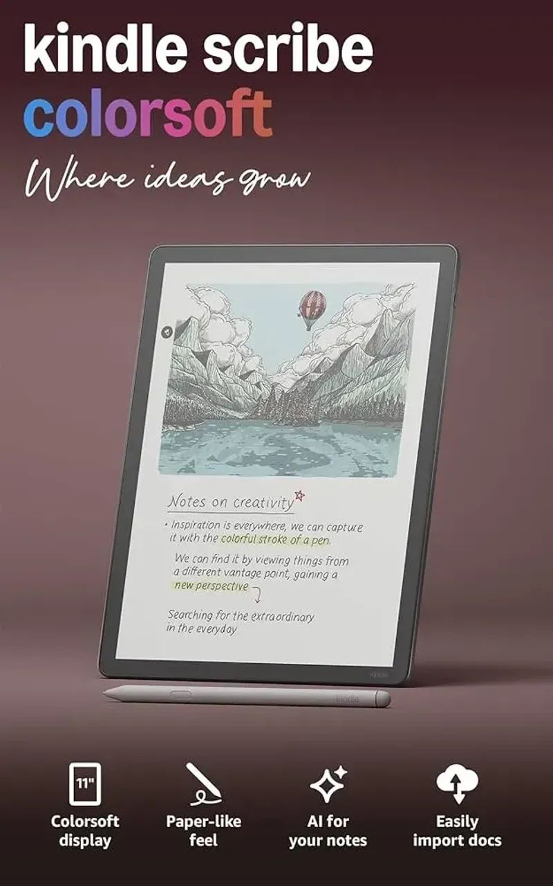 Amazon Kindle Scribe Colorsoft 64gb Novo Modelo Colorido - Tablets